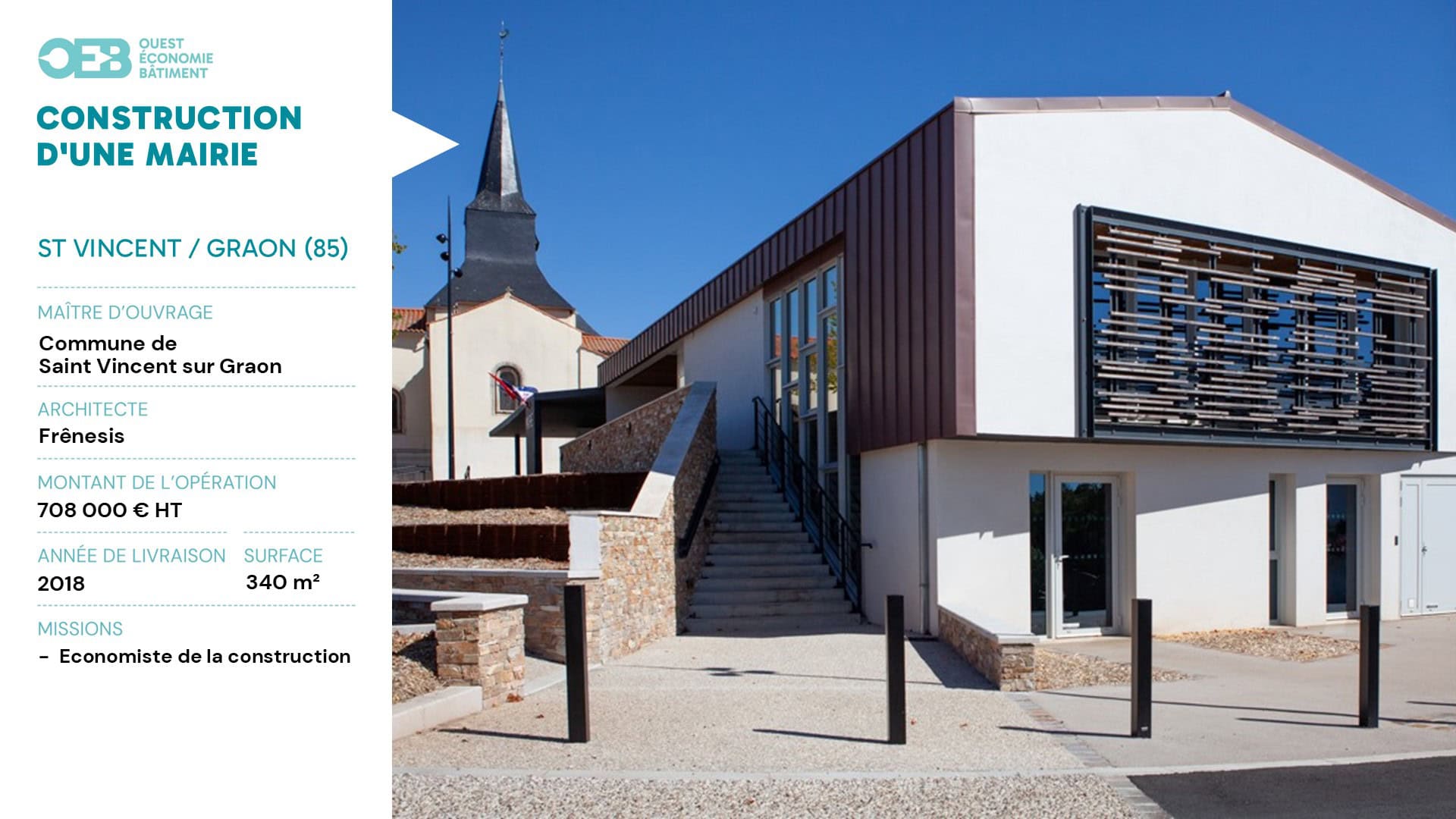 OEB - Ouest Economie Bâtiment DET et OPC en Vendée, à Fontenay-le-Comte depuis 2001