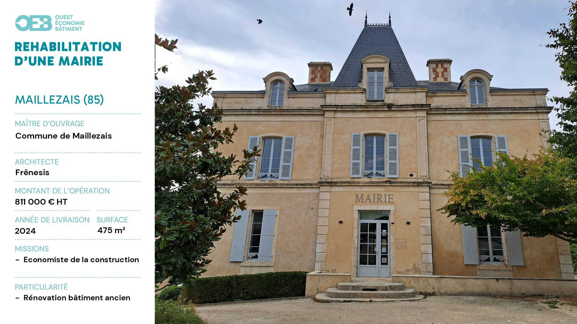OEB - Ouest Economie Bâtiment DET et OPC en Vendée, à Fontenay-le-Comte depuis 2001