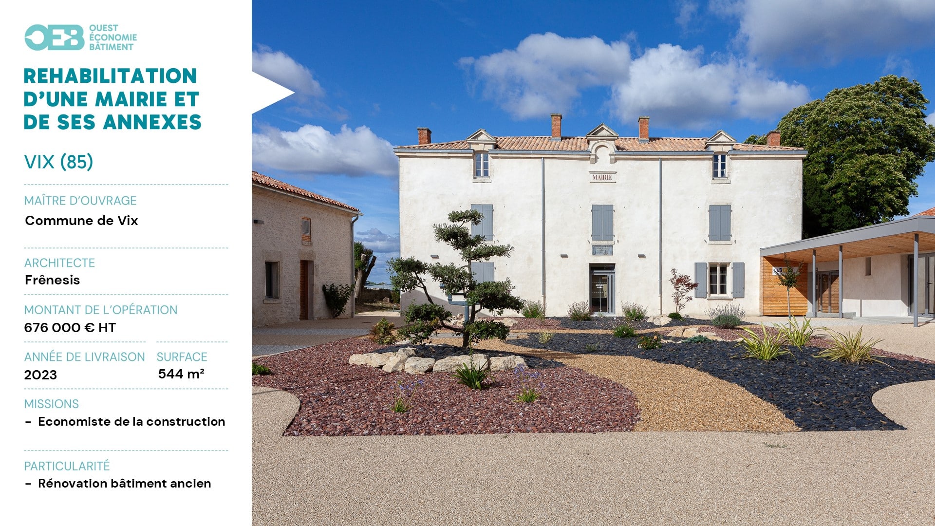 OEB - Ouest Economie Bâtiment DET et OPC en Vendée, à Fontenay-le-Comte depuis 2001