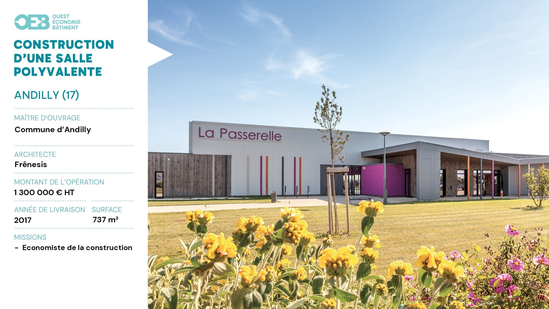 OEB - Ouest Economie Bâtiment DET et OPC en Vendée, à Fontenay-le-Comte depuis 2001