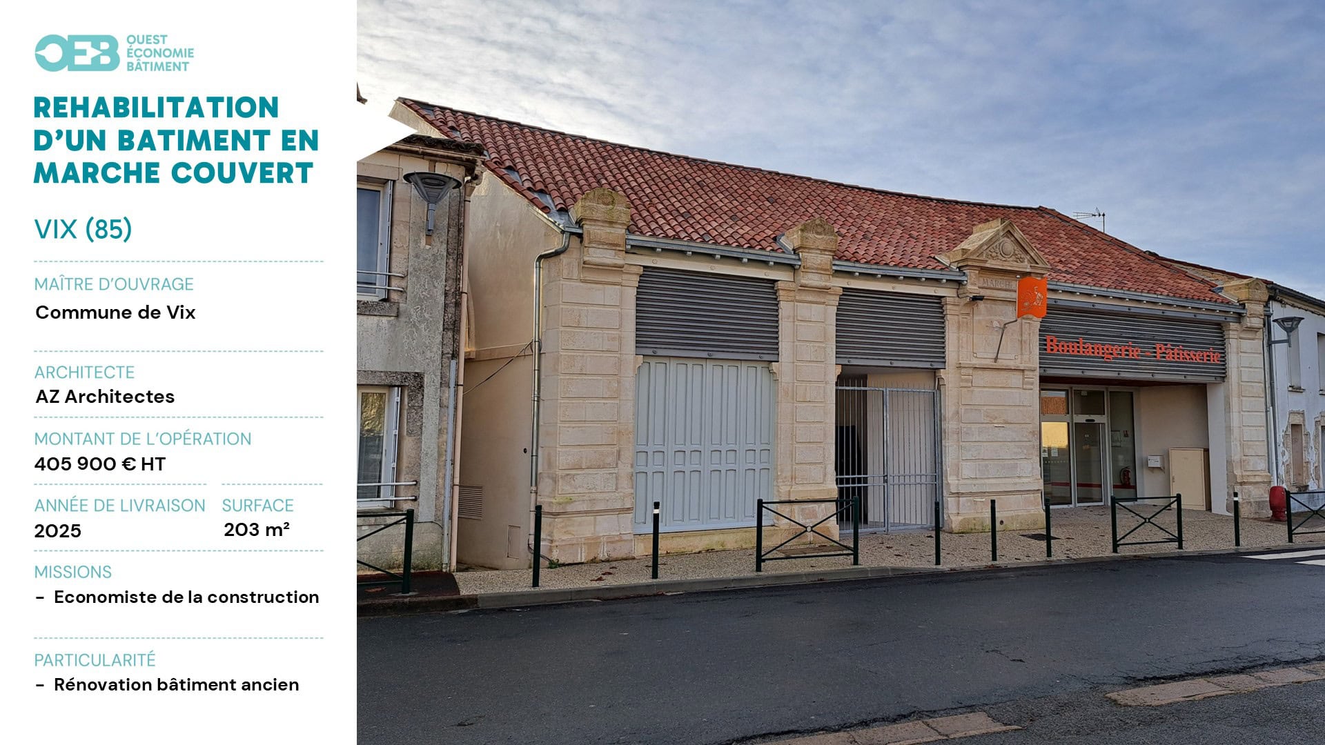 OEB - Ouest Economie Bâtiment DET et OPC en Vendée, à Fontenay-le-Comte depuis 2001
